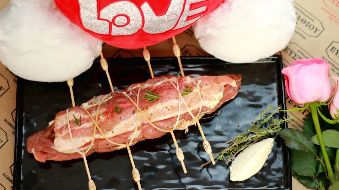 Ψαρονέφρι με Πανσέτα, Γεμιστό Μανιτάρια φρέσκα,κρέμα τυριού,κεφαλοτύρι